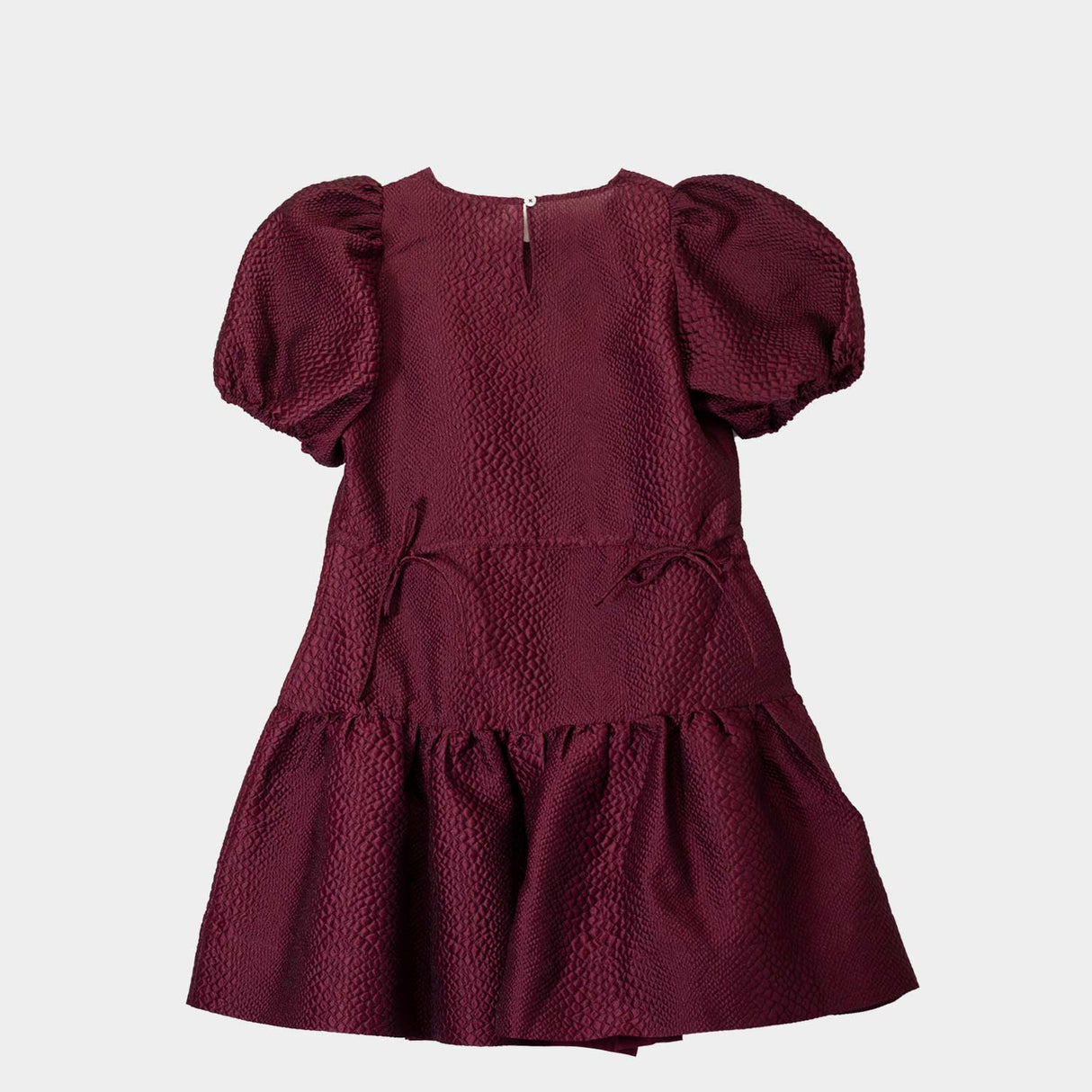 Sea NY FAYETTA EMBOSSED S/S MINI DRESS, Burgundy