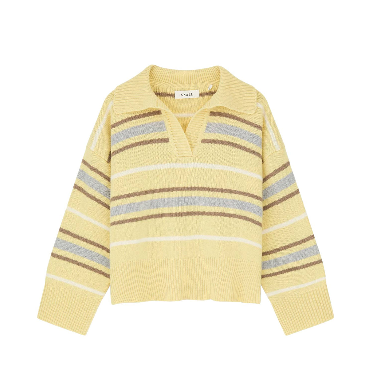 Skall Studio PAUL V-NECK JUMPER, Yellow