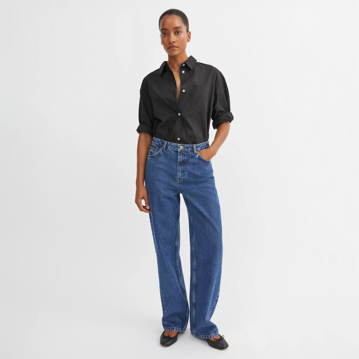 Skall Studio MADDY STRAIGHT JEANS, Mid Blue