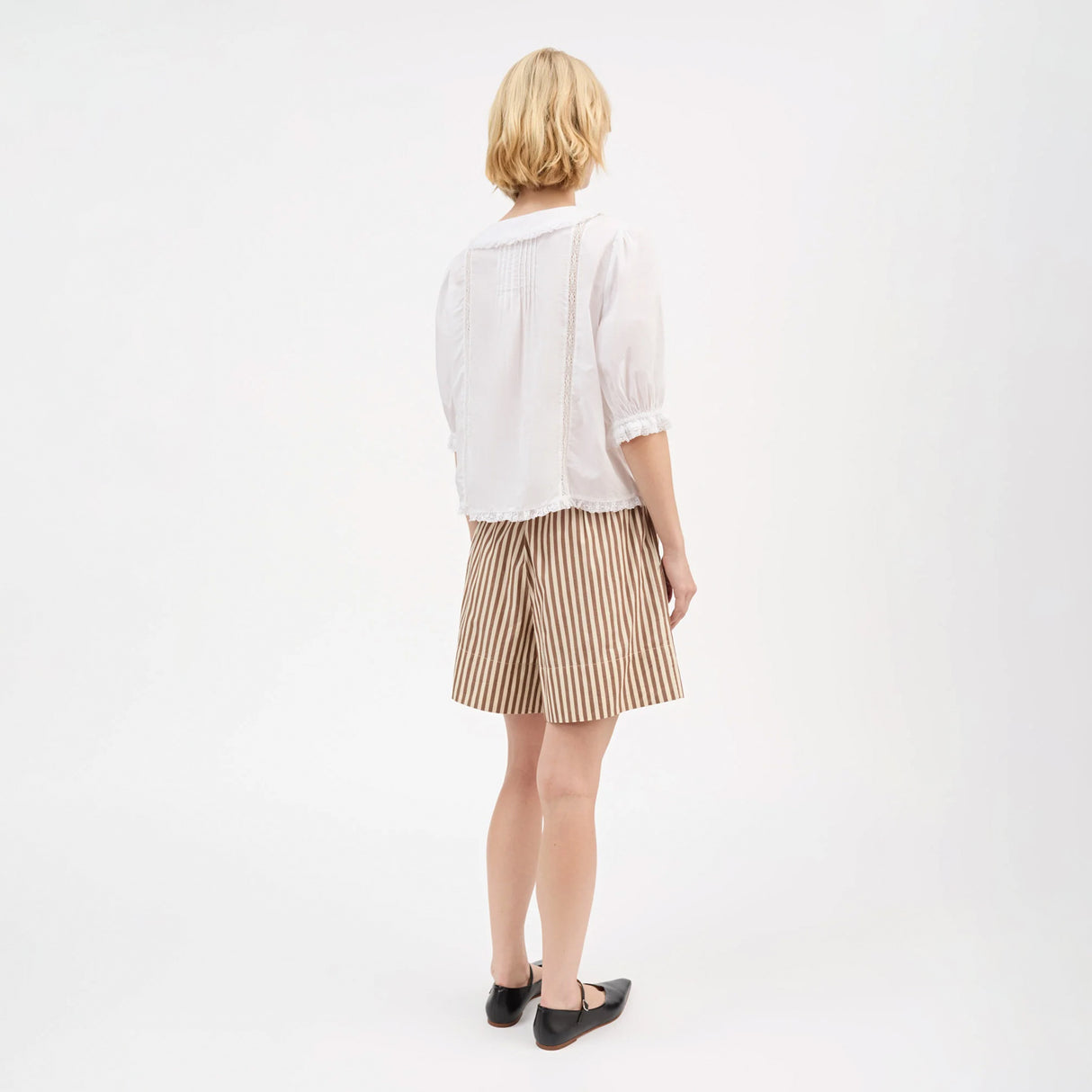 Skall Studio VETIVER SHORTS, Brown/Ecru