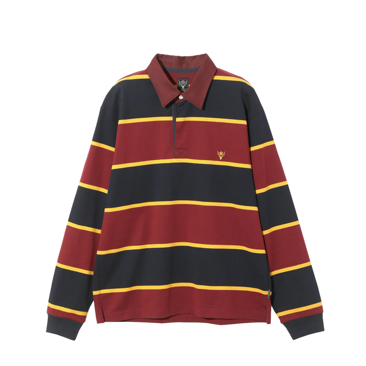 South2 West8 RUGGER SHIRT, Burgundy