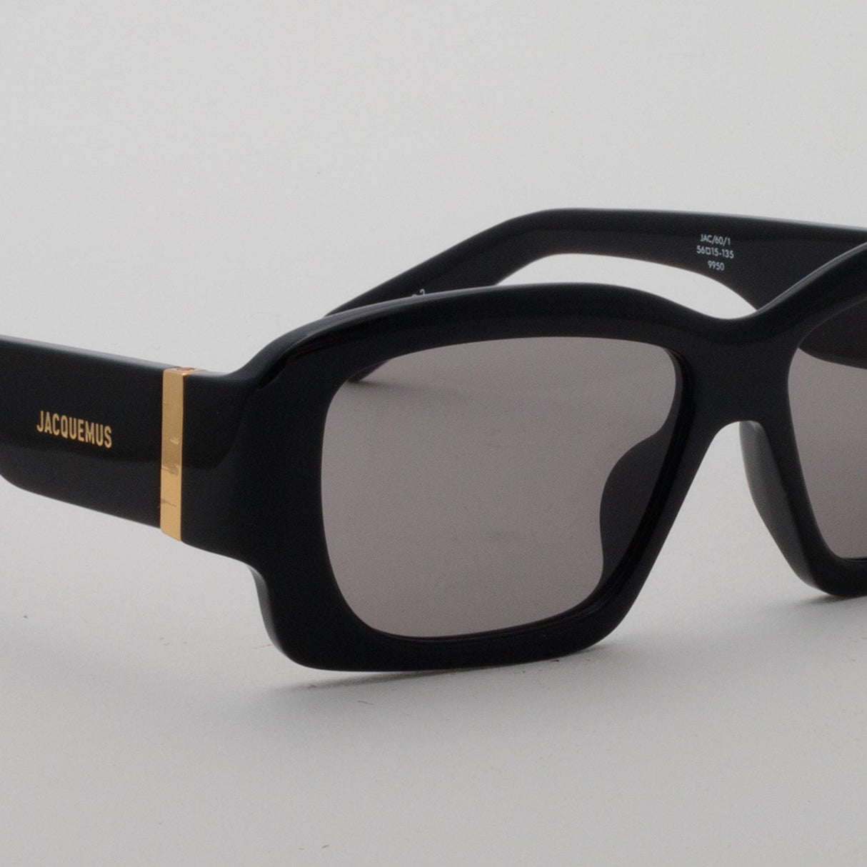 Linda Farrow X Jacquemus CROISIERE SUNGLASSES, Black/Gold/Grey