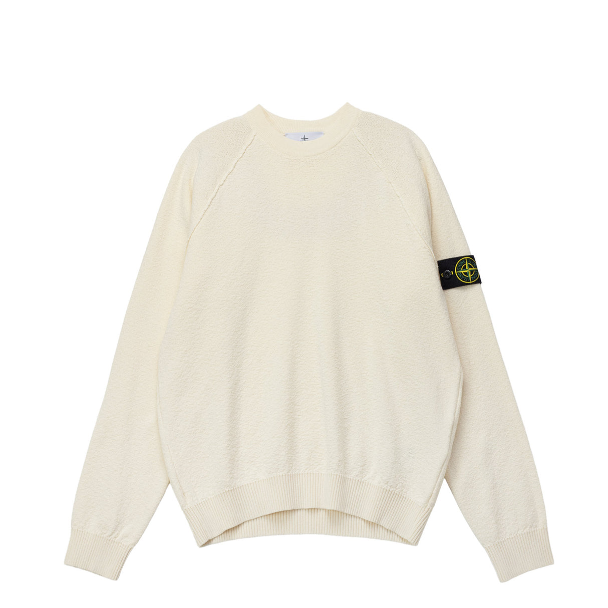 Ivory sweater on a white background