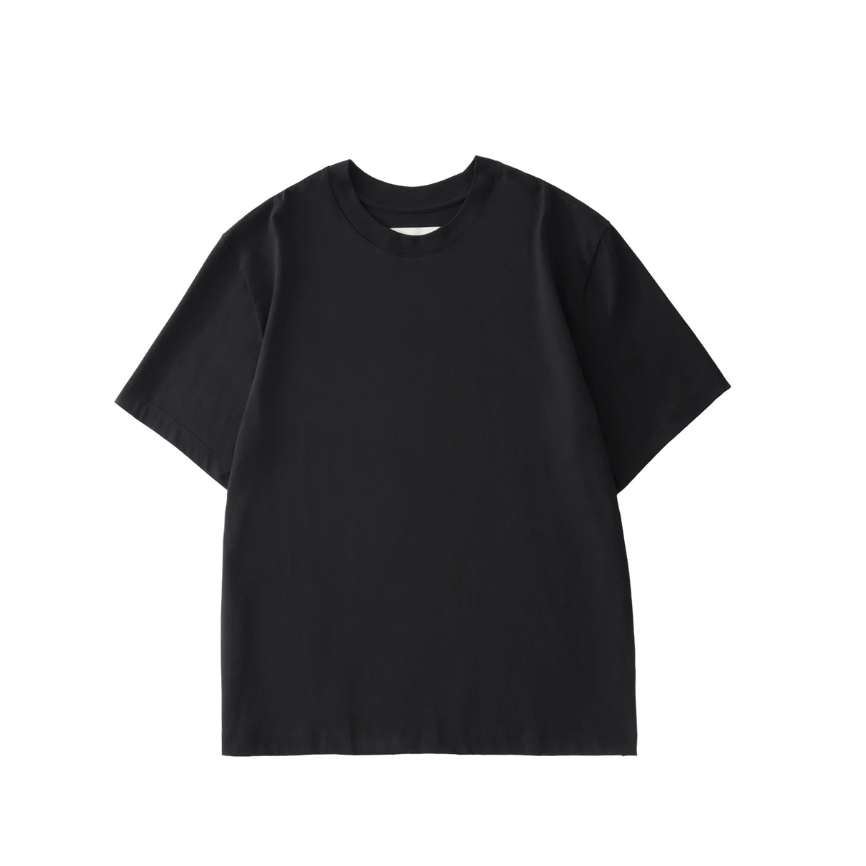 Black t-shirt on a white background