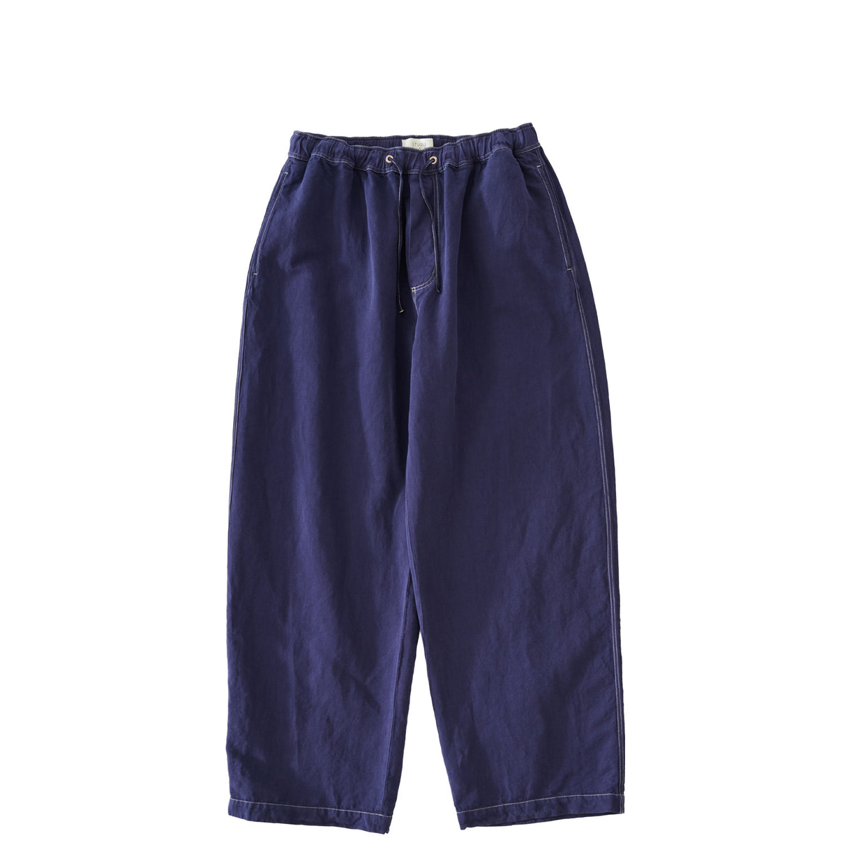 Navy blue pants on a white background