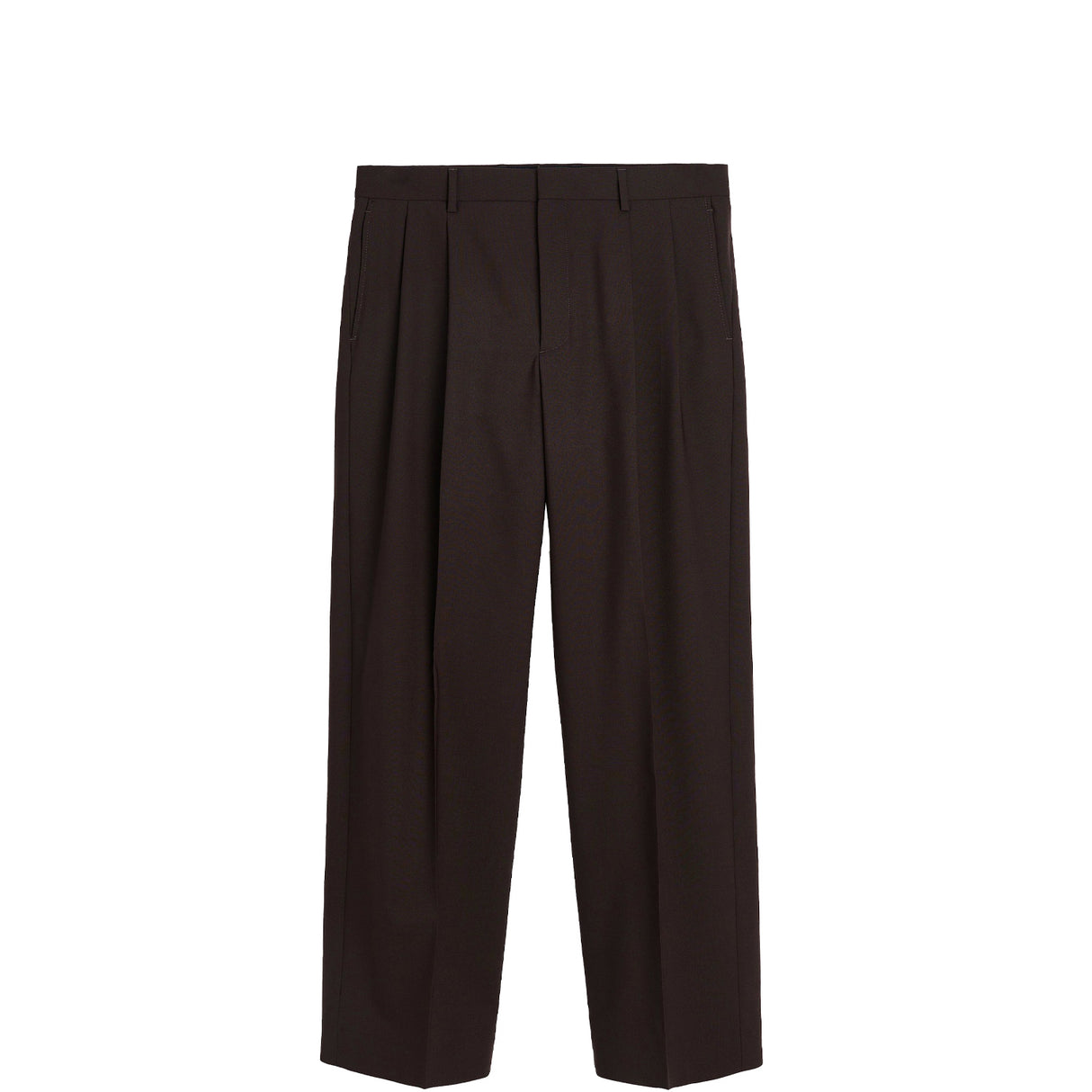 Sunflower WIDE PLEATED TROUSER, Brown