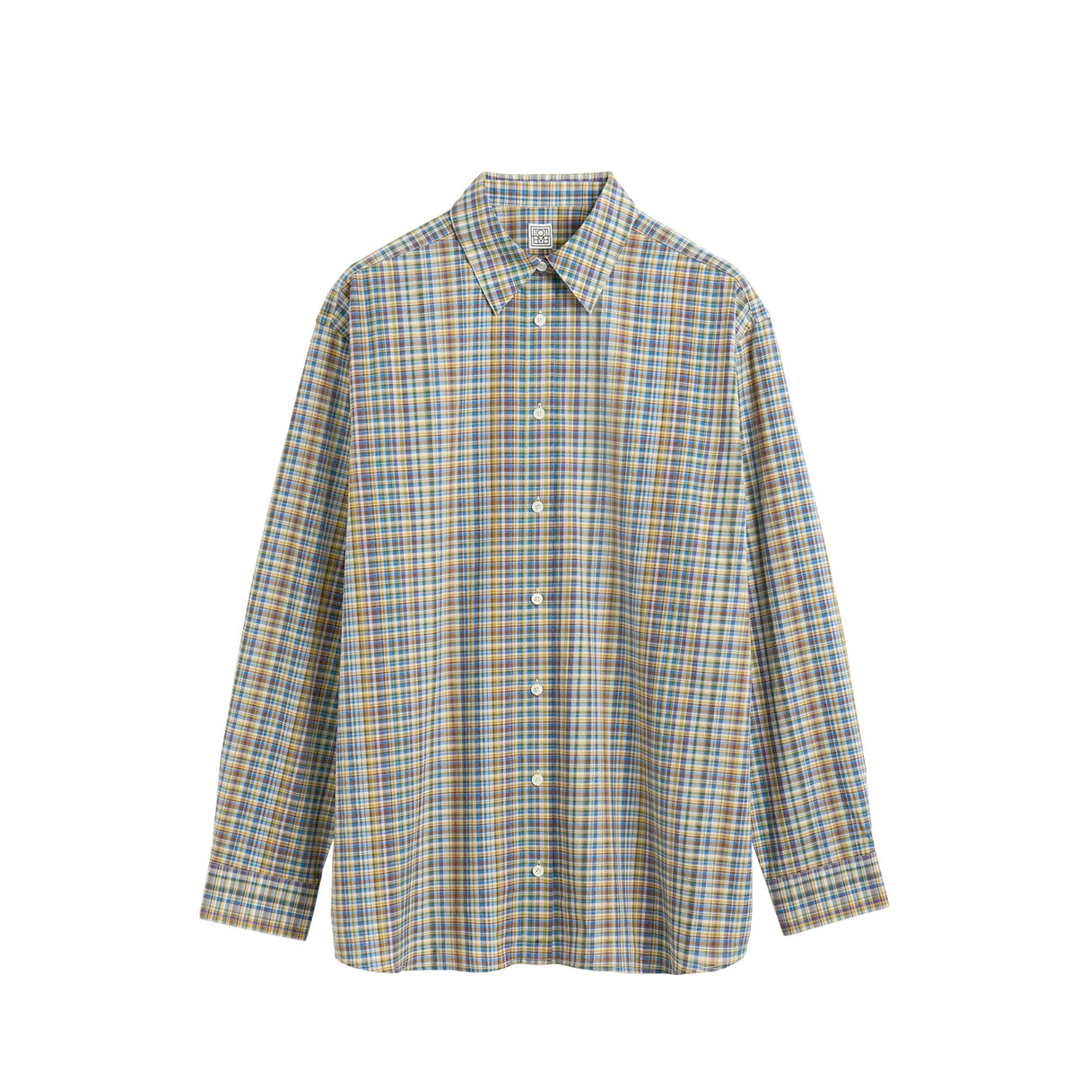 TOTEME CLASSIC CHECK SHIRT, Blue/Orange