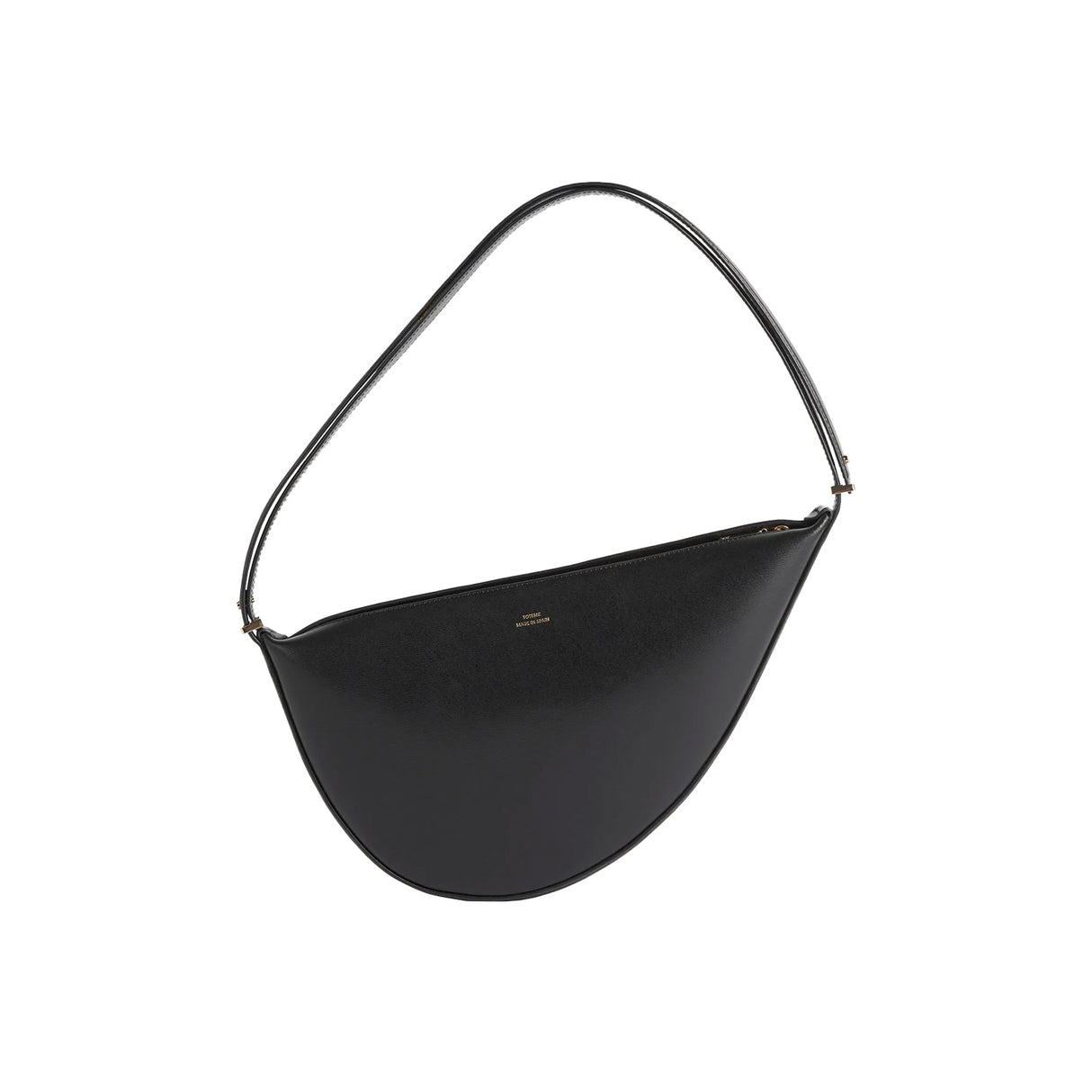 TOTEME LEATHER SCOOPED SLING BAG, Black