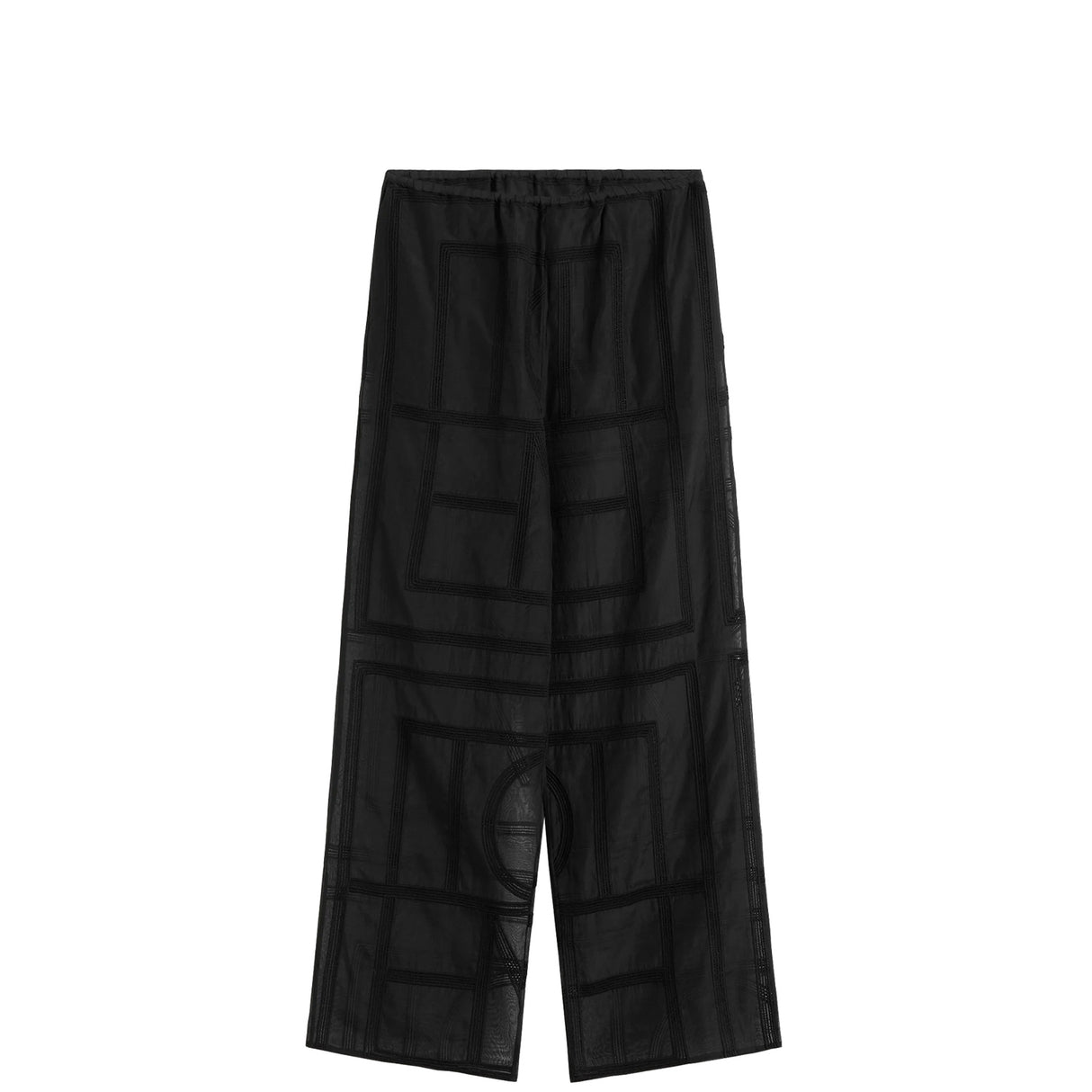 TOTEME MONOGRAM CROCHET PJ BOTTOMS, Black