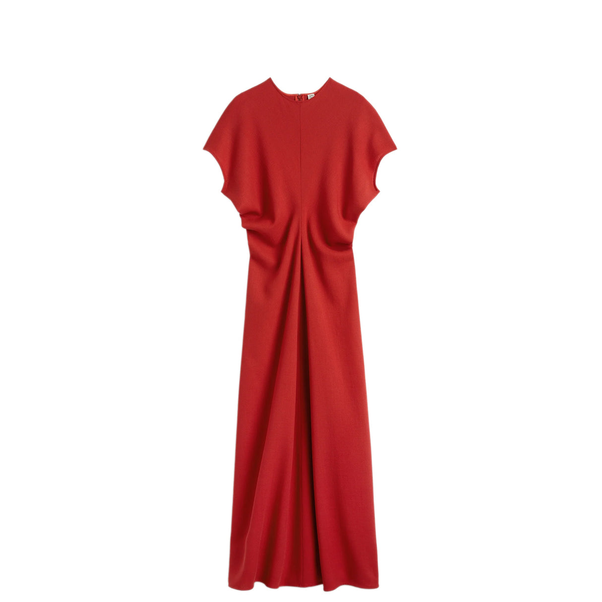 Red dress on a white background.