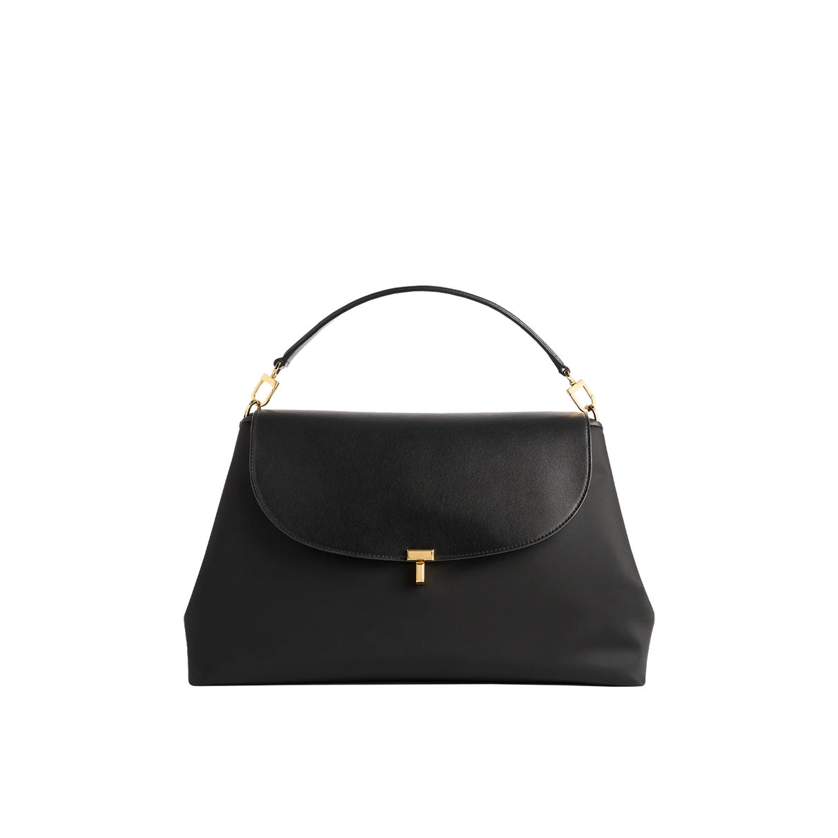 TOTEME T-LOCK NYLON SATCHEL, Black