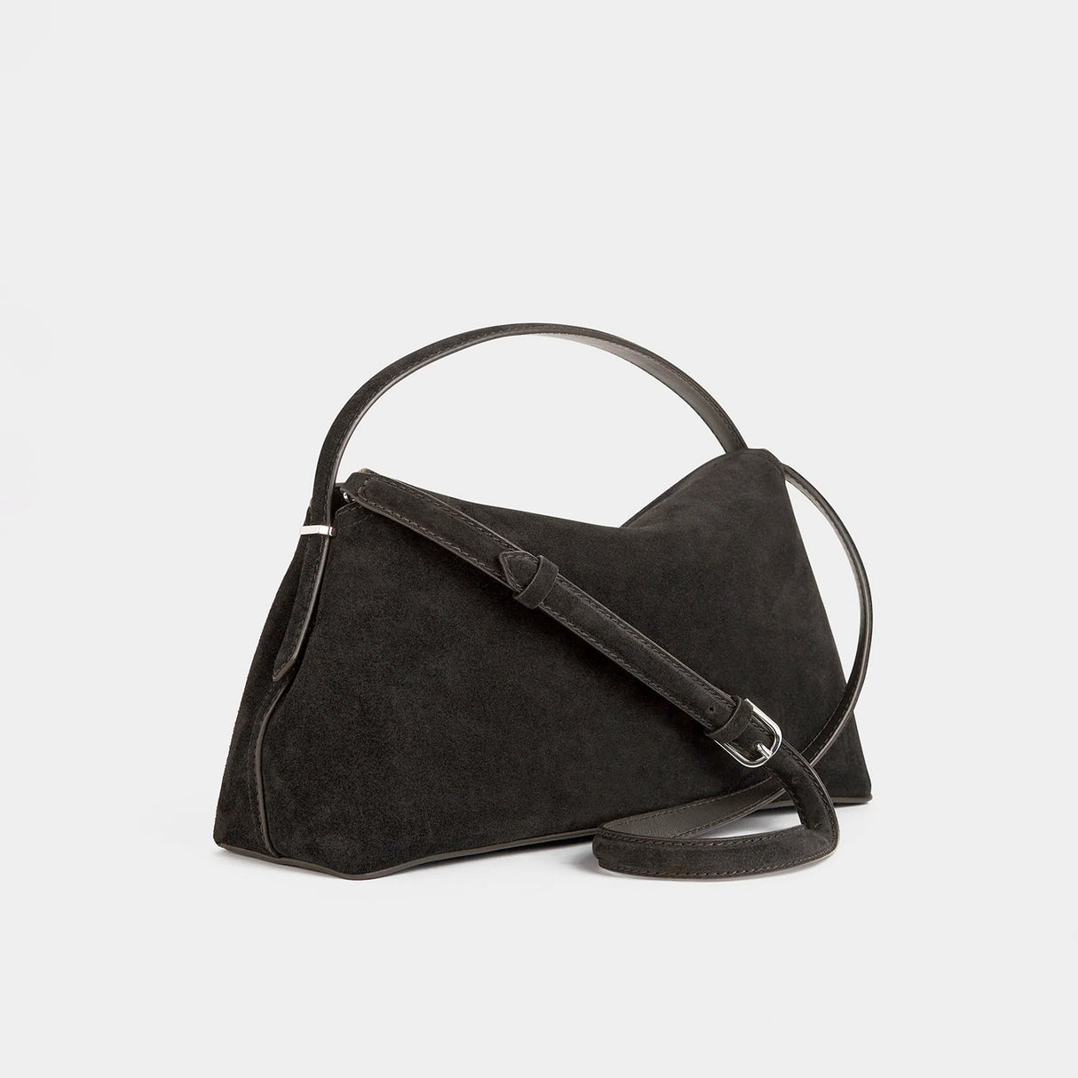 TOTEME T-LOCK SUEDE TOP HANDLE, Espresso