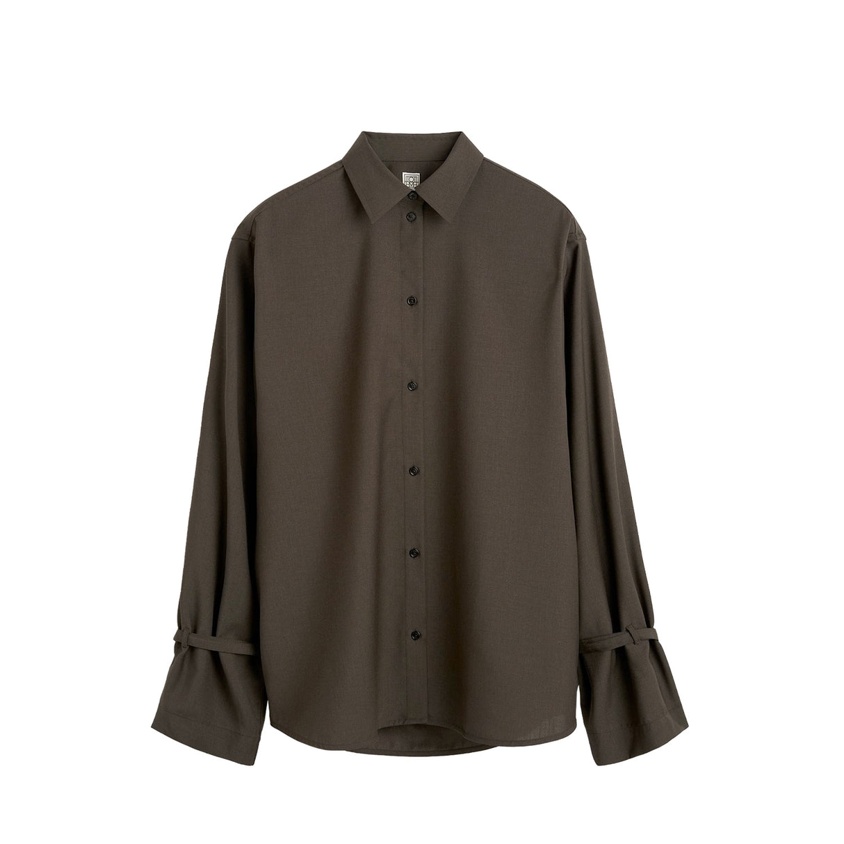 TOTEME TIE-CUFF SHIRT, Pepper