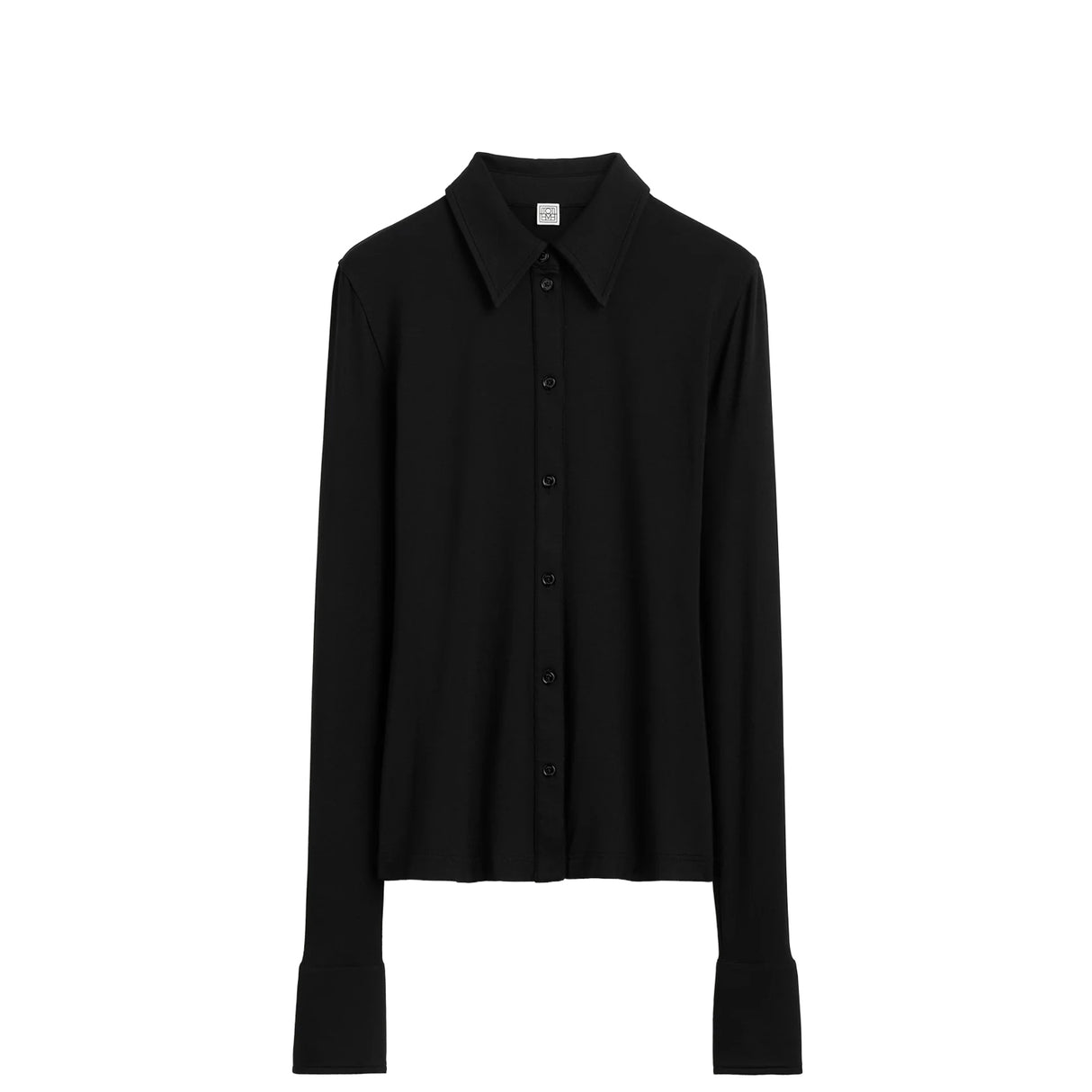 TOTEME FITTED JERSEY SHIRT, Black