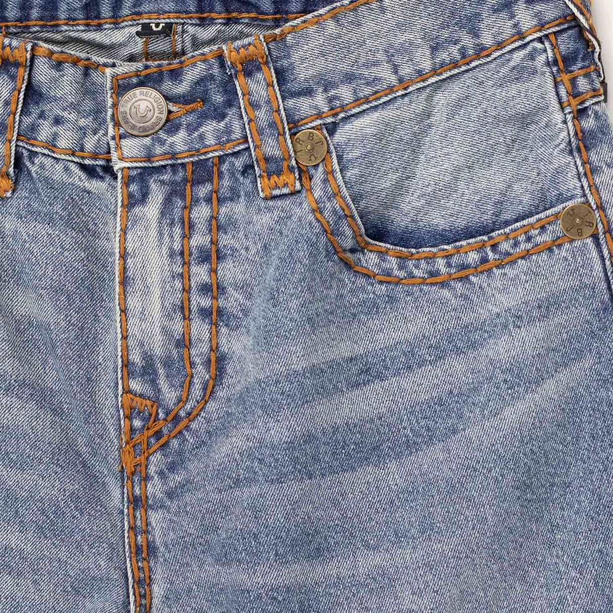 True Religion VINNY ULTRA BAGGY T FLAP ALLEY LOOP, Light Wash