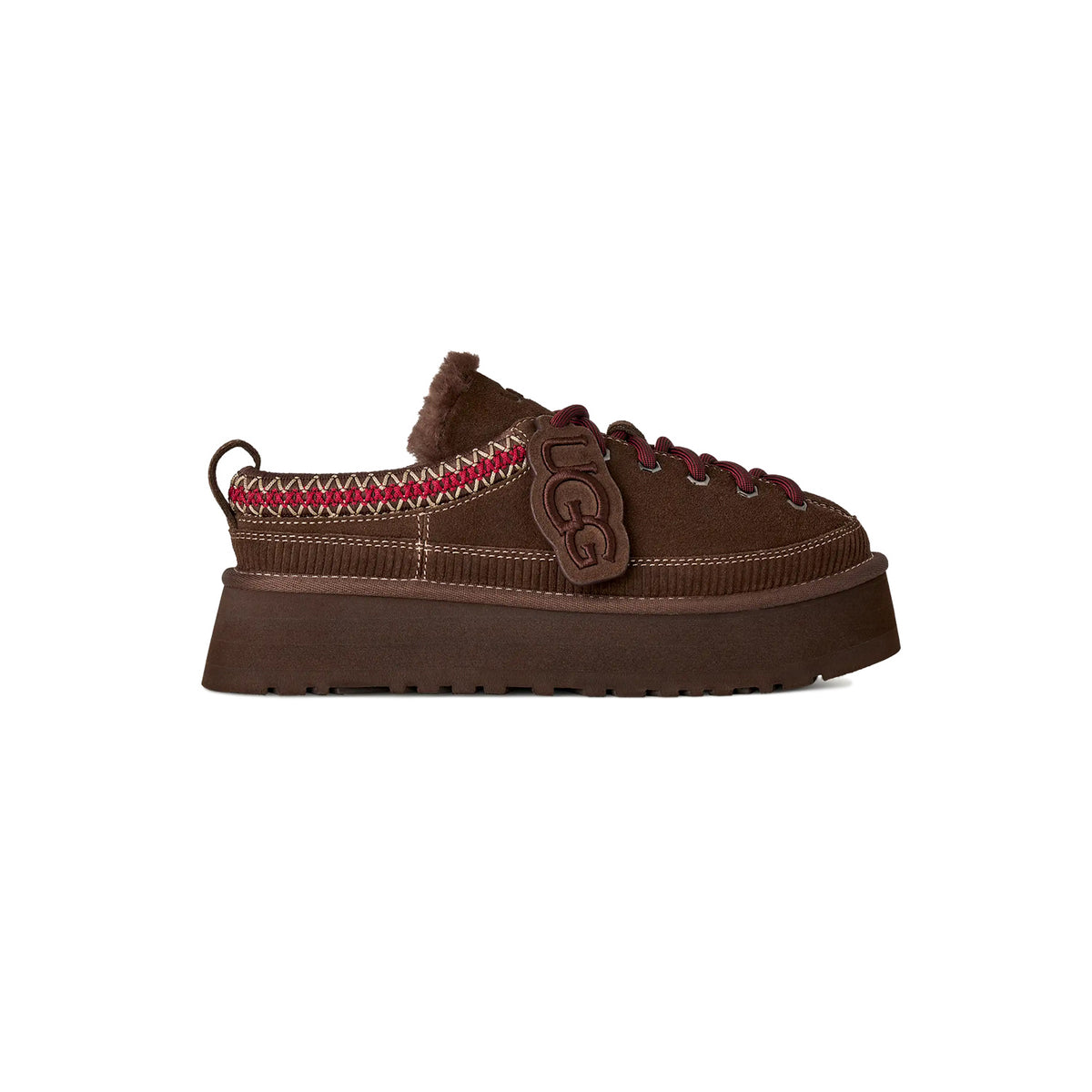 UGG W'S HERITAGE LACE-UP SLIPPER, Burnt Cedar