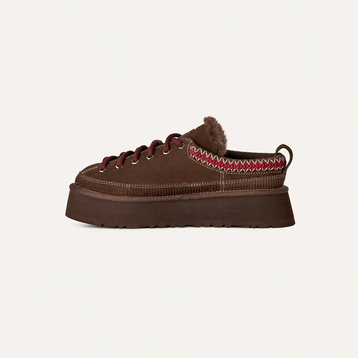 UGG W'S HERITAGE LACE-UP SLIPPER, Burnt Cedar
