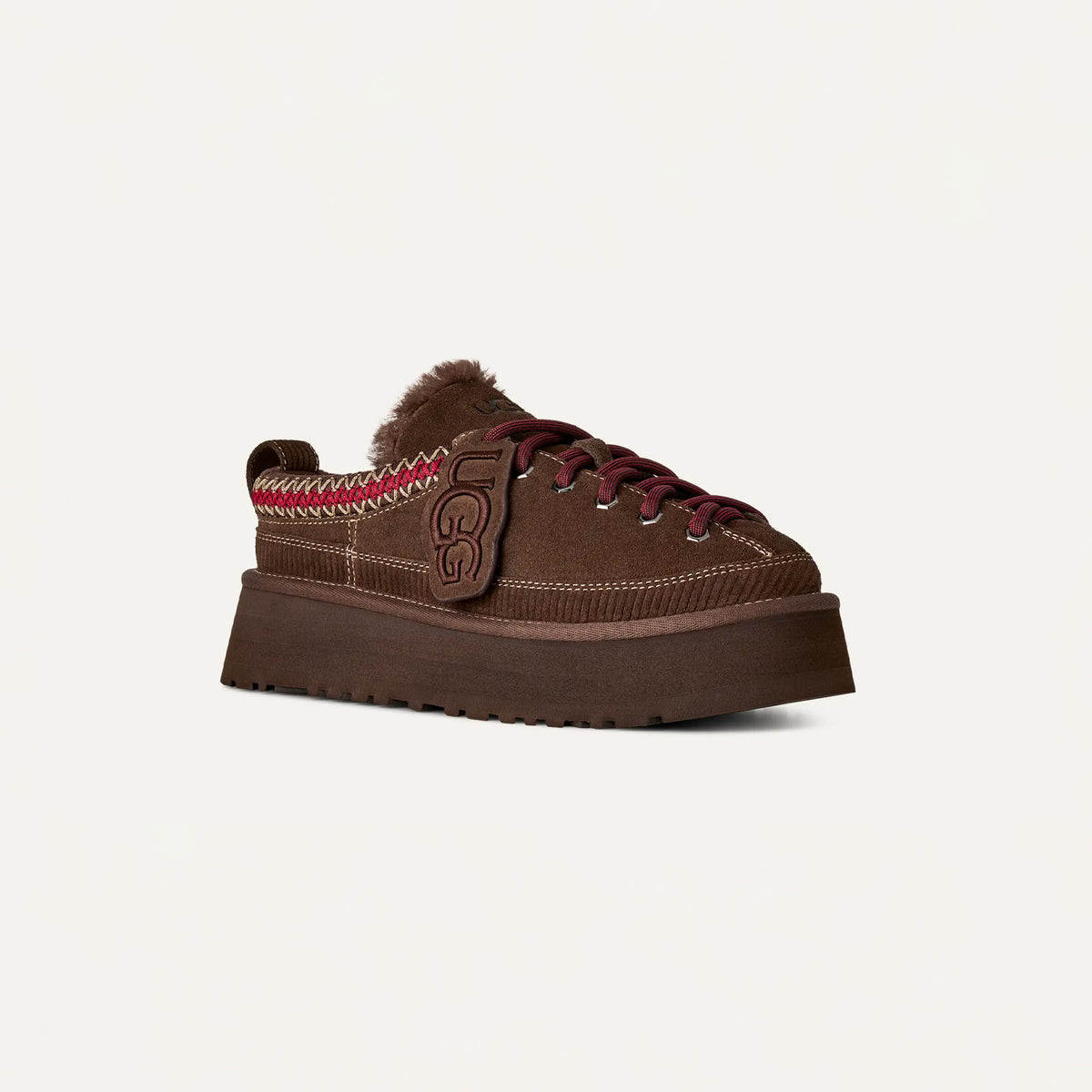 UGG W'S HERITAGE LACE-UP SLIPPER, Burnt Cedar