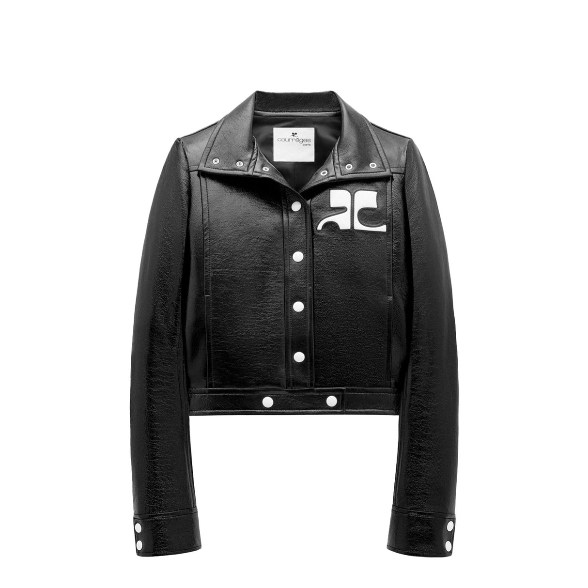 courrèges REEDITION VINYL JACKET, Black