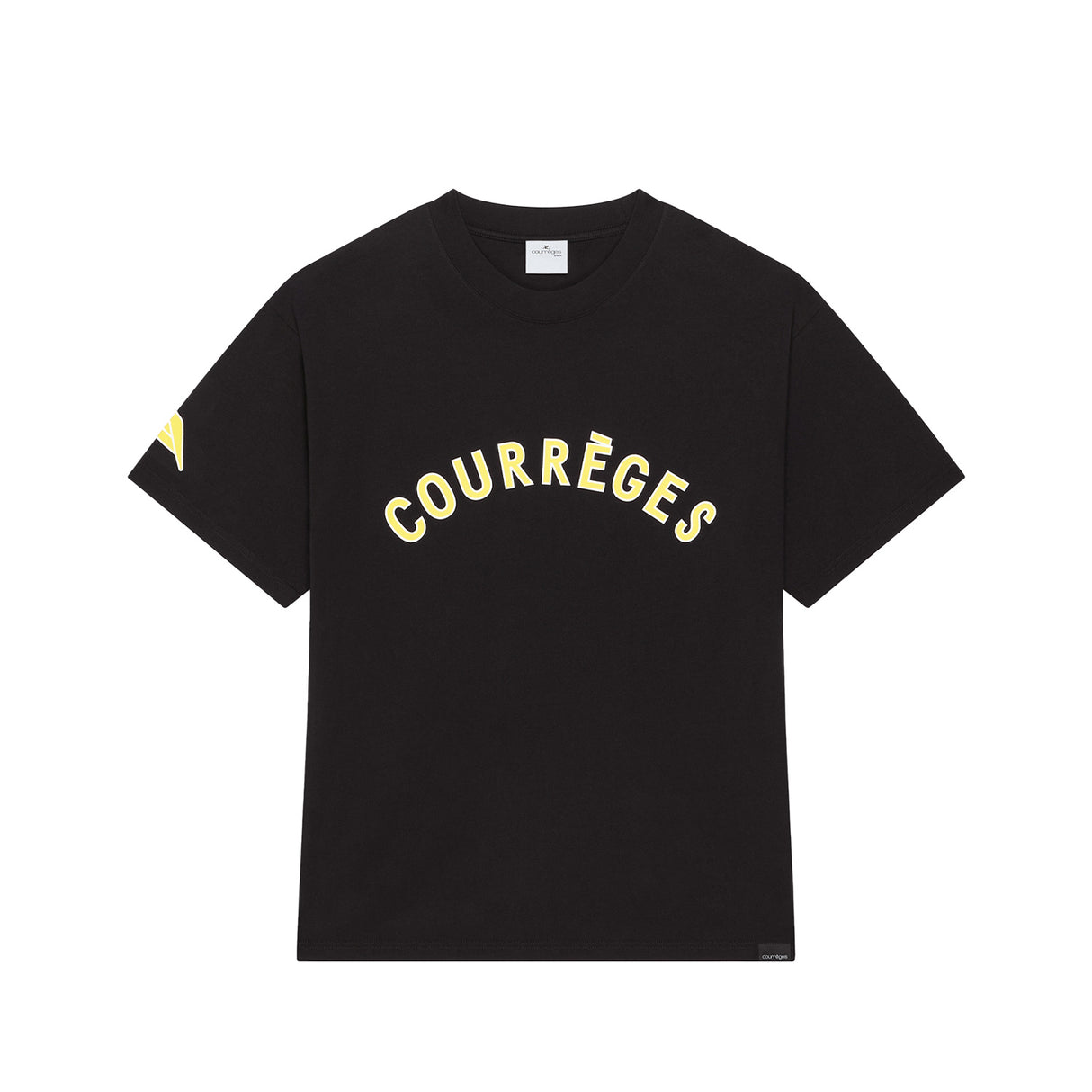 courrèges OVERSIZED PRINTED T-SHIRT, Black