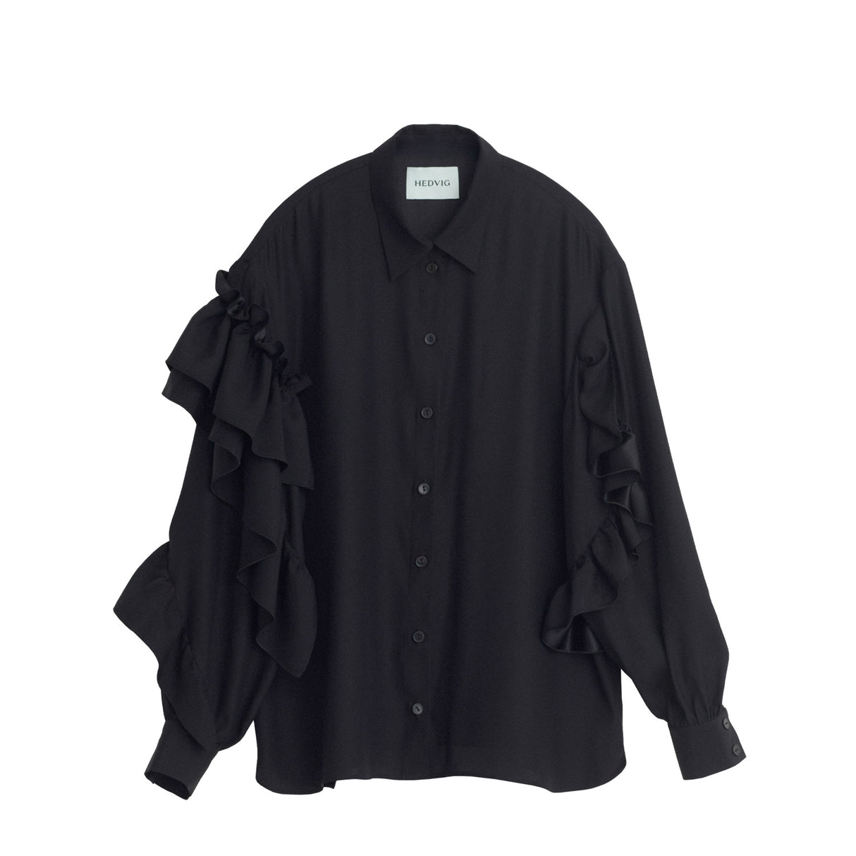Hedvig MACARON SILK SHIRT, Black
