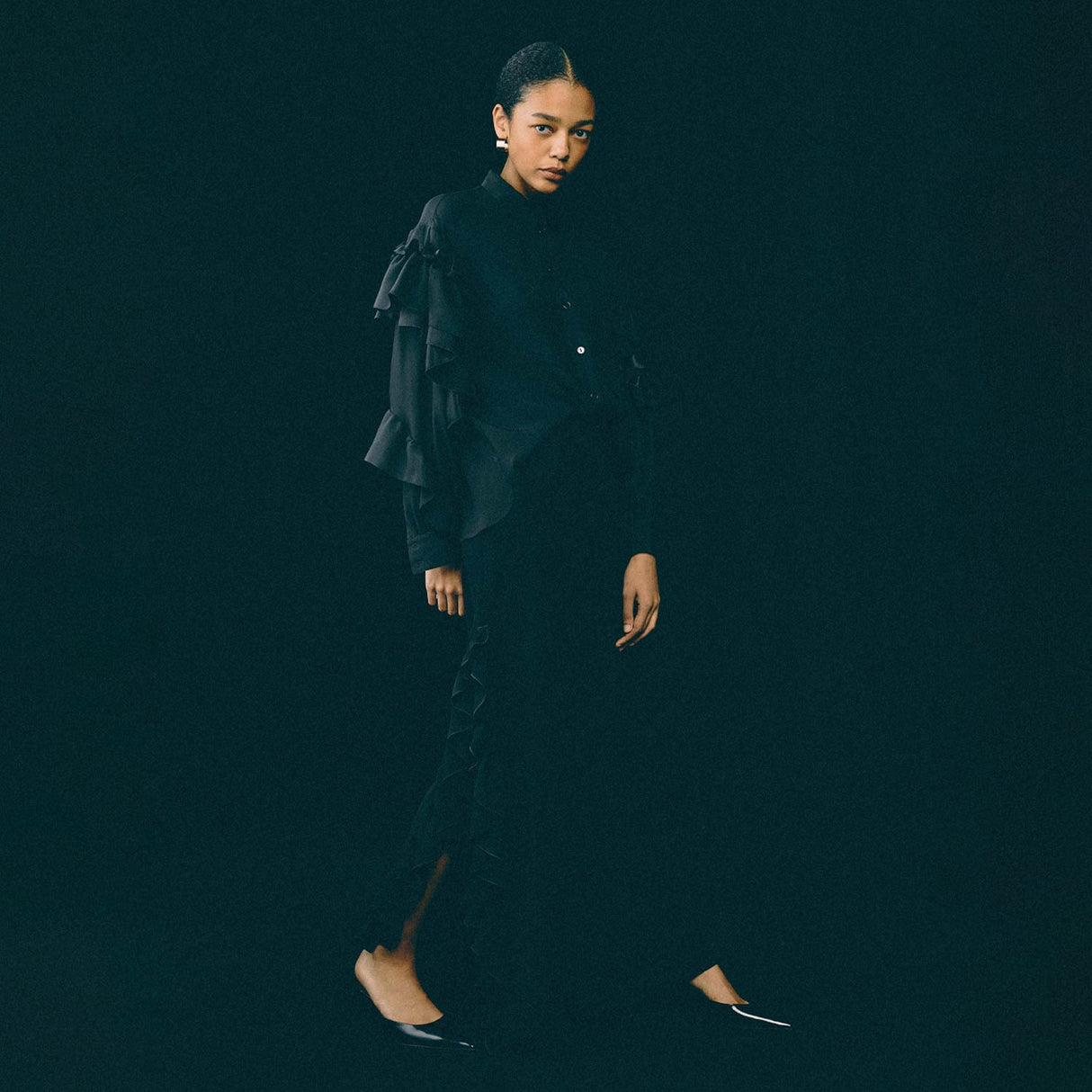 Hedvig MACARON SILK SHIRT, Black