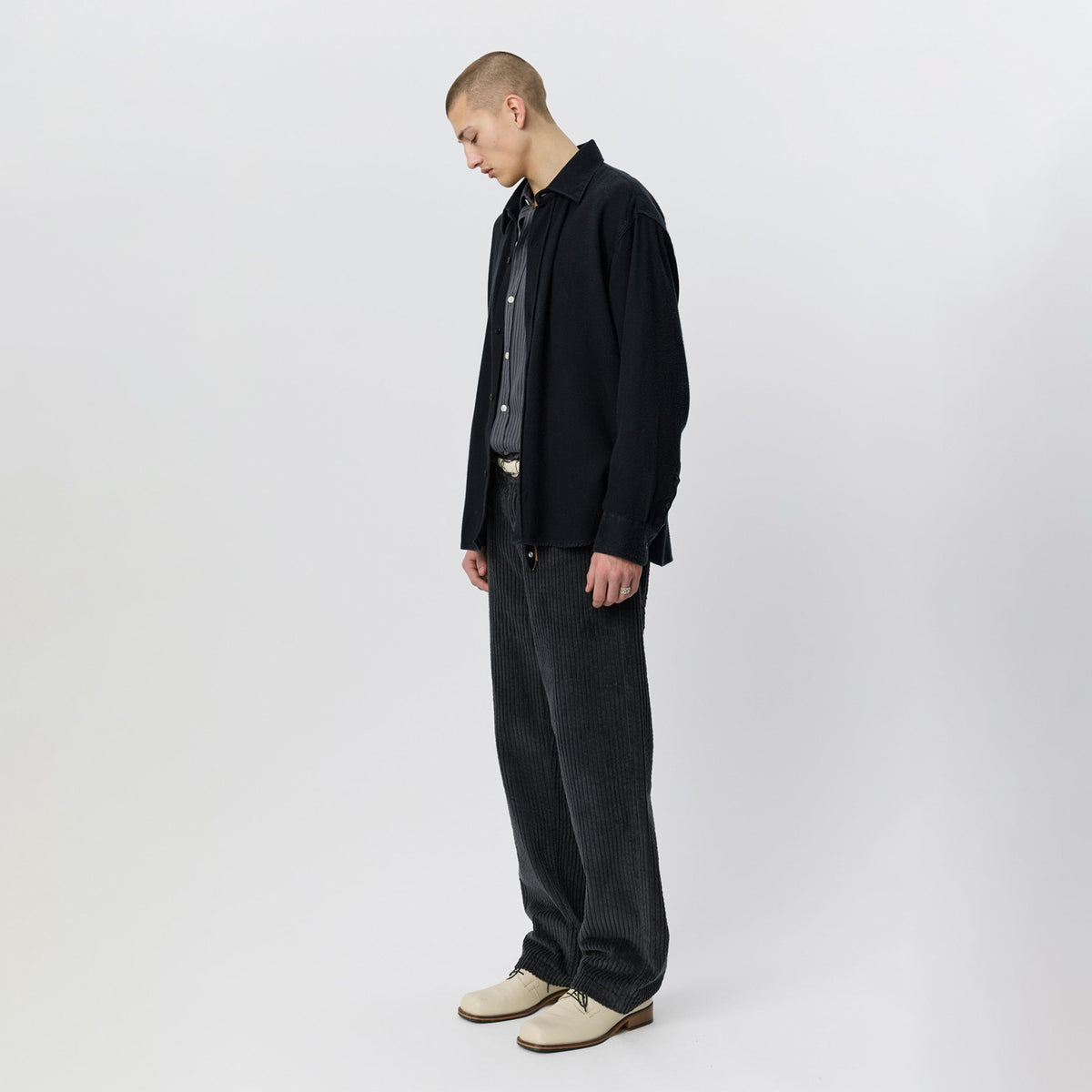 mfpen GAMBLER SHIRT, Black Fuzz Tencel