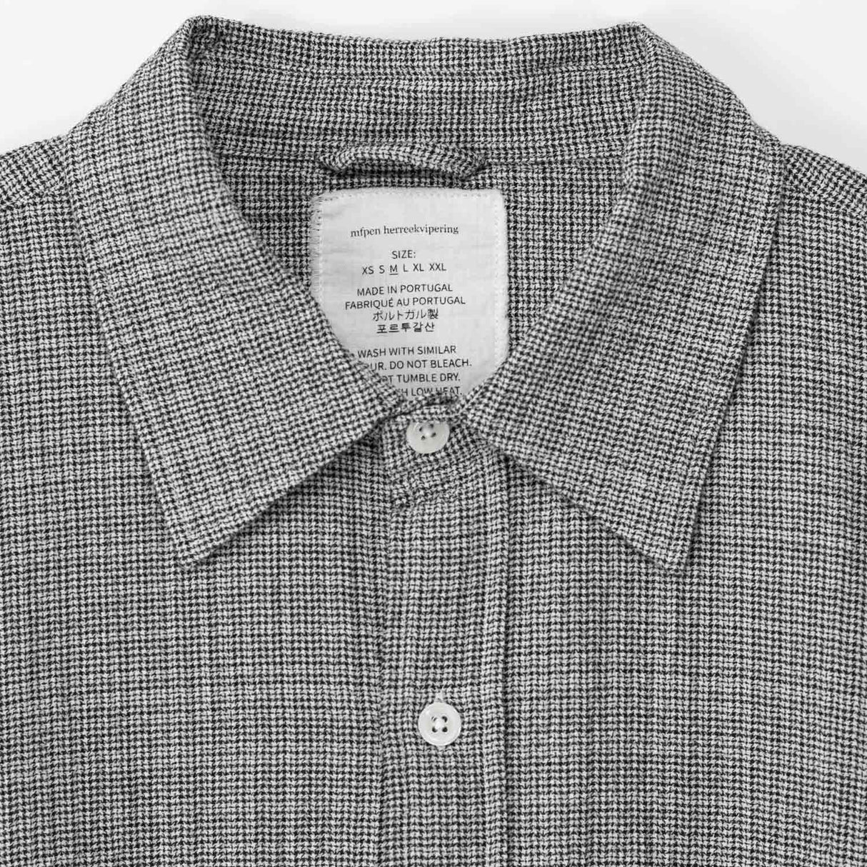 mfpen VACATION SHIRT, Mini Houndstooth Seersucker