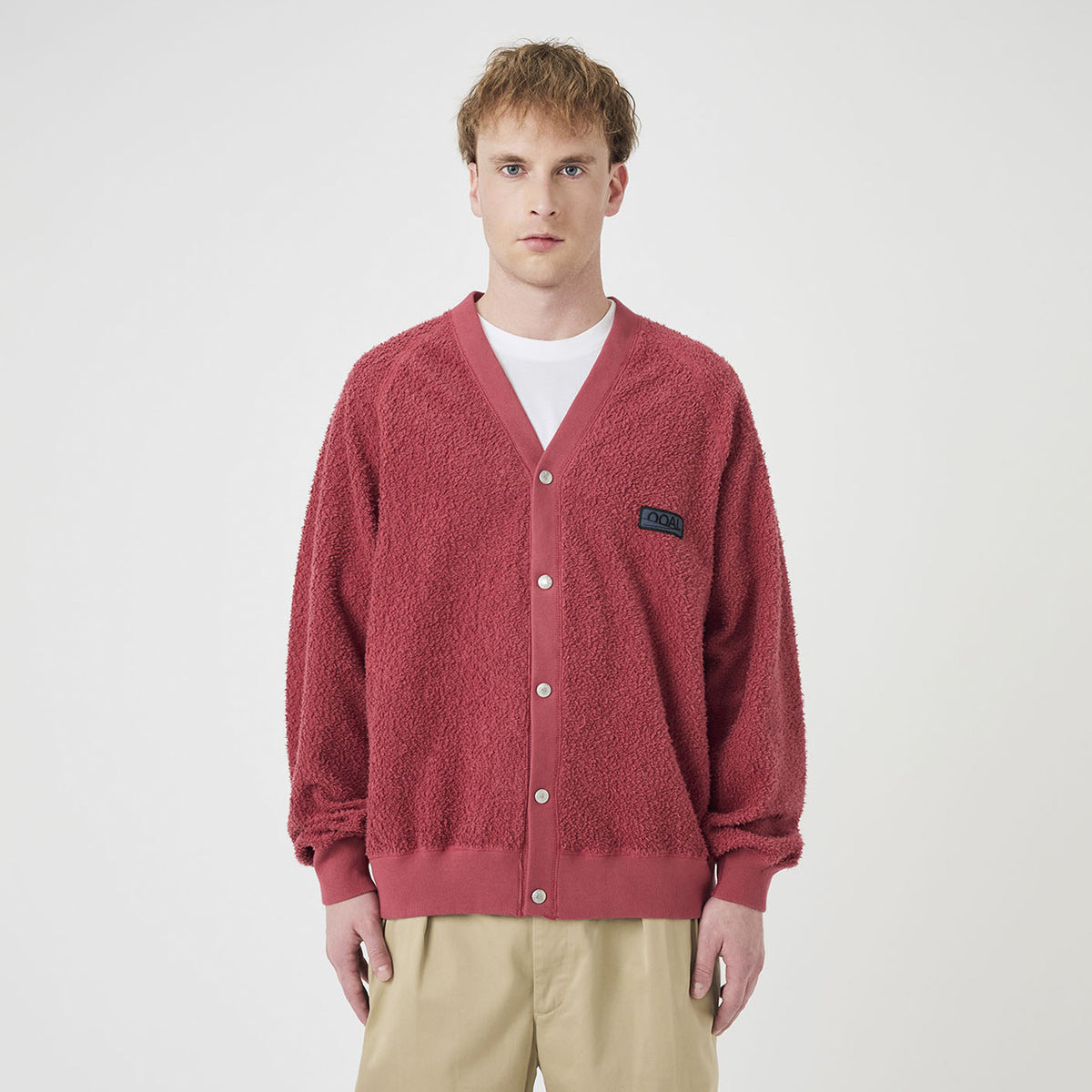 nanamica OOAL SWEAT CARDIGAN, Dark Red
