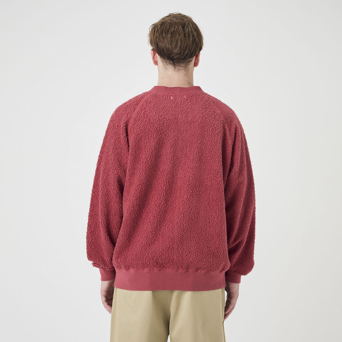 nanamica OOAL SWEAT CARDIGAN, Dark Red