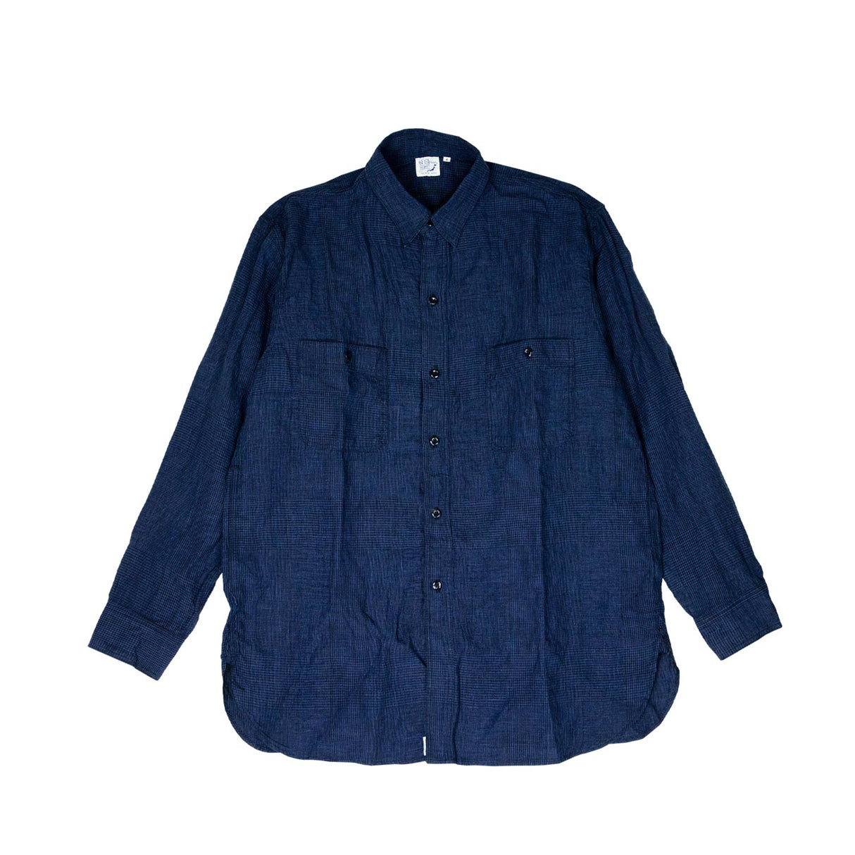 orSlow INDIGO LINEN WORK SHIRT, Indigo Check