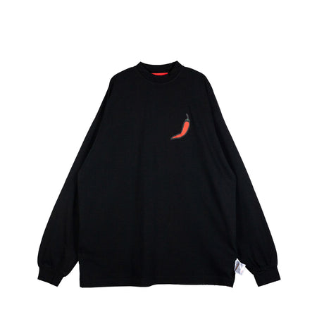 032c OFFICE FRUIT OVERSIZED LONGSLEEVE, Washed Black - Image 1
