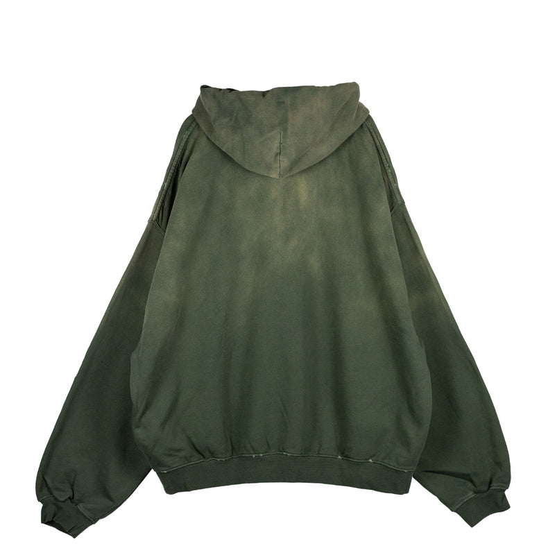 032c SPLICED BUBBLE HOODIE, Faded Olive Drab - Image 2