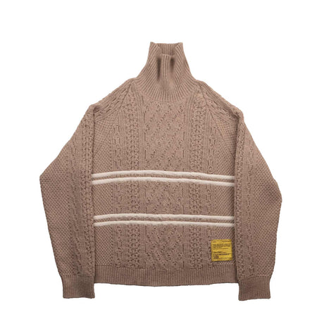 AALTO RECODED REVERSED CABLE TURTLENECK, Beige/Ecru - Image 1