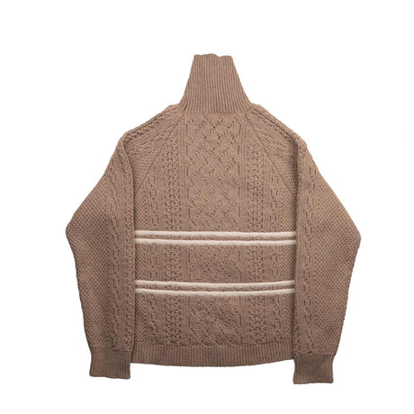 AALTO RECODED REVERSED CABLE TURTLENECK, Beige/Ecru - Image 2