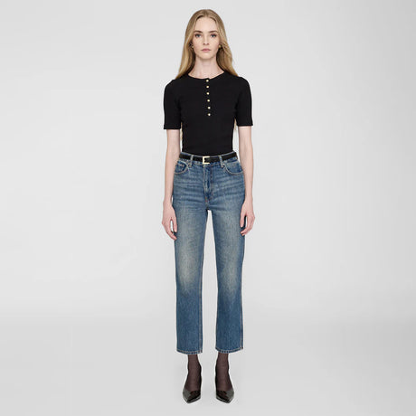 Anine Bing ALESSIA TEE, Black