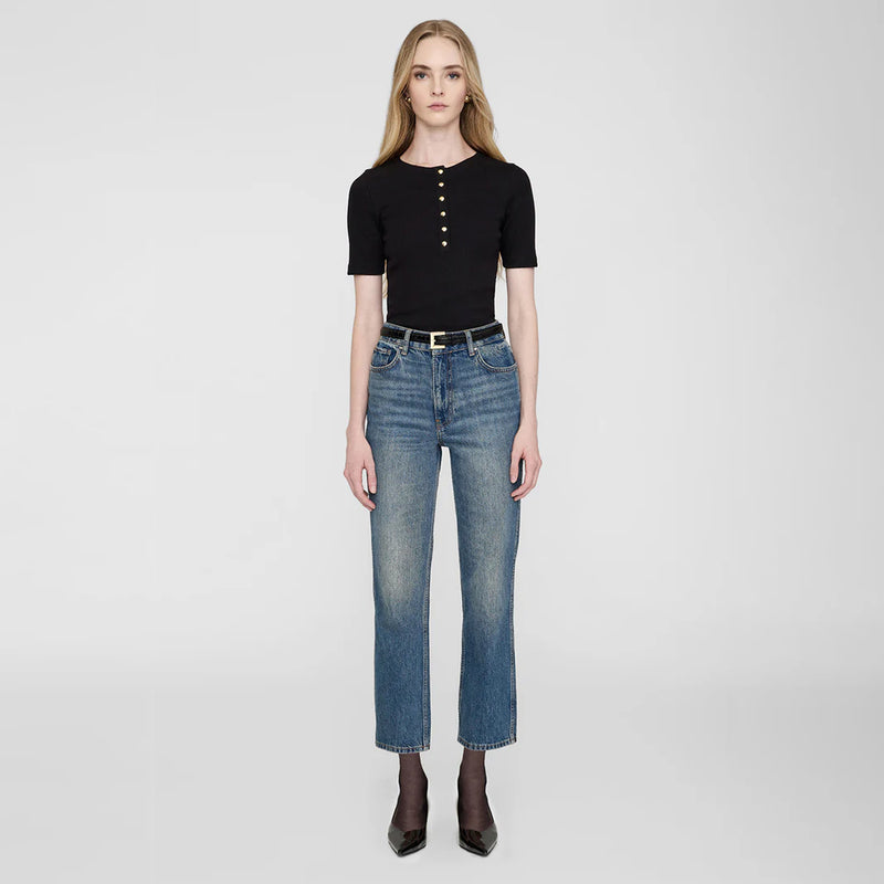 Anine Bing ALESSIA TEE, Black