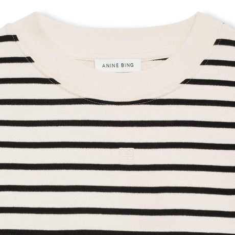 Anine Bing DEAN SWEATSHIRT, White/Black