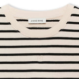 Anine Bing MYERS CROPPED T-SHIRT, White/Black