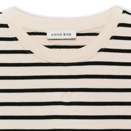 Anine Bing MYERS CROPPED T-SHIRT, White/Black