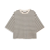 Anine Bing MYERS CROPPED T-SHIRT, White/Black