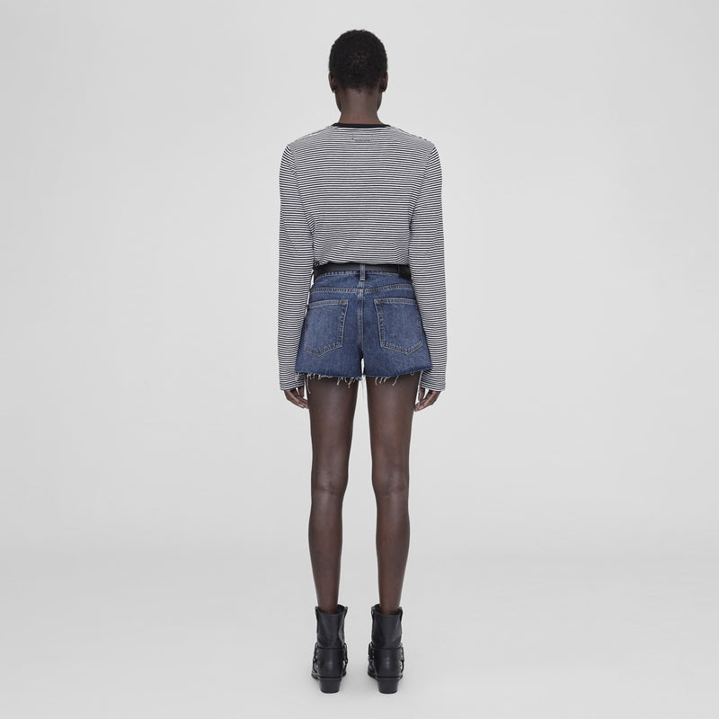 Anine Bing RYLAN TEE, White/Black