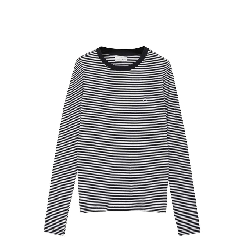 Anine Bing RYLAN TEE, White/Black