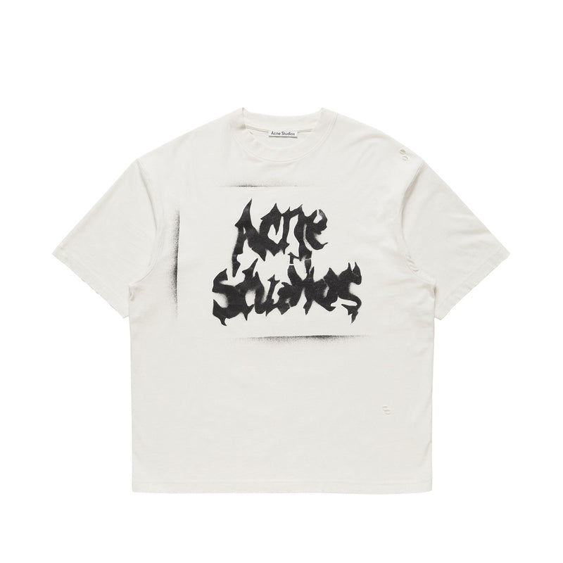 Acne Studios GOTHIC LOGO T-SHIRT, Dusty White