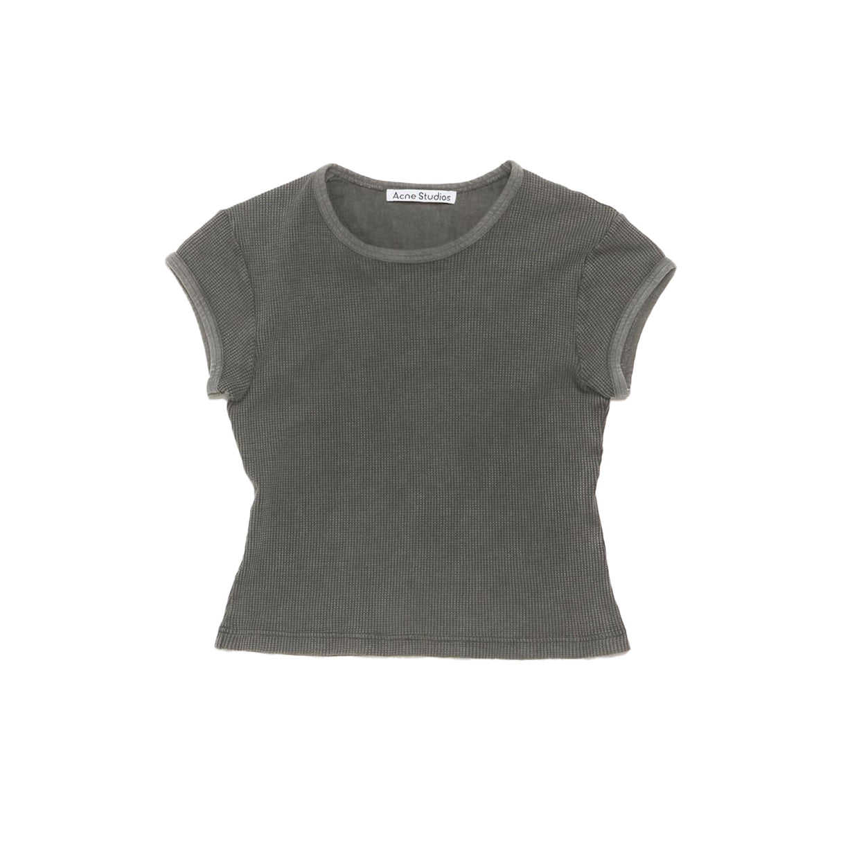 Acne Studios FITTED WAFFLE T-SHIRT, Faded Grey