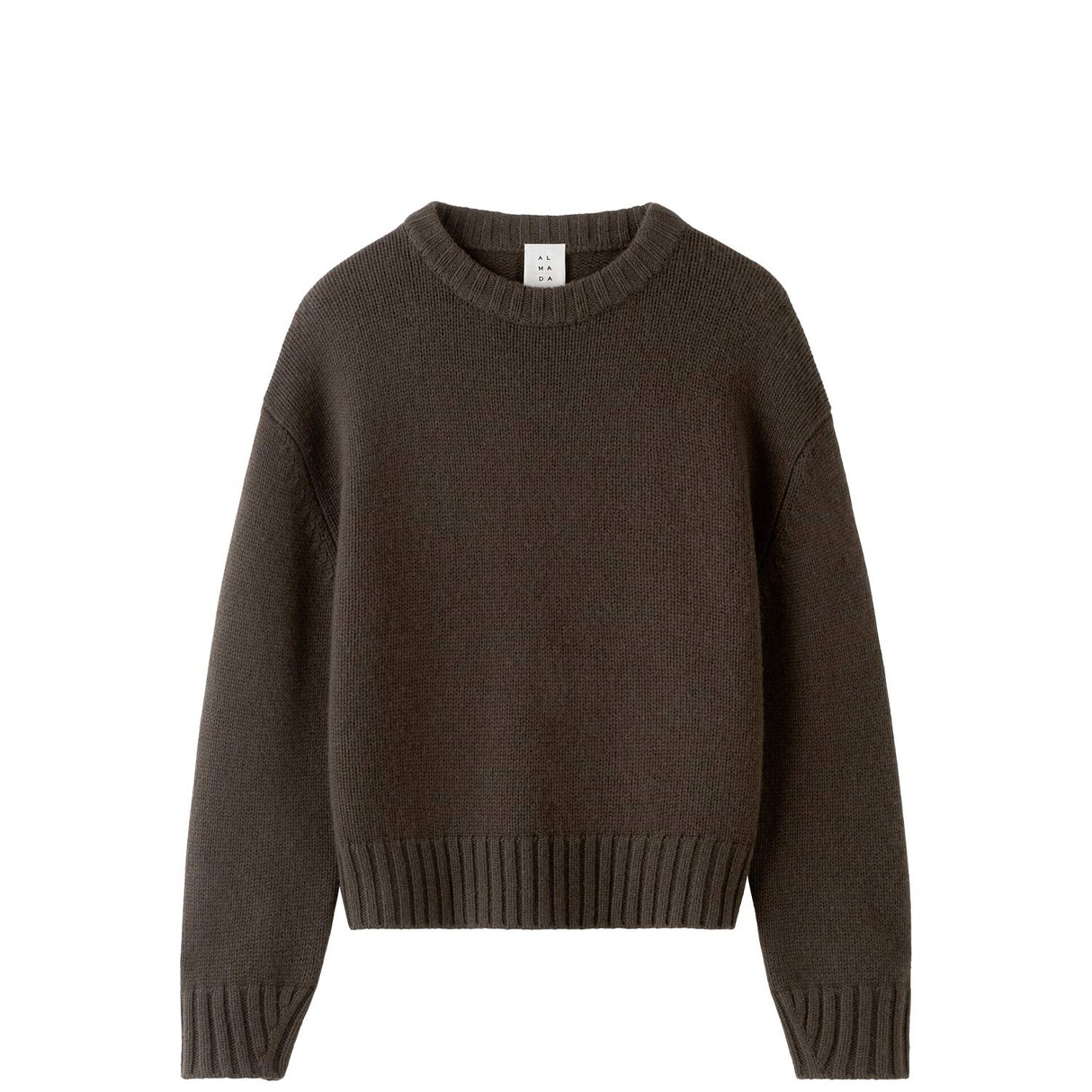 Almada Label CRU CREWNECK SWEATER, Chocolate