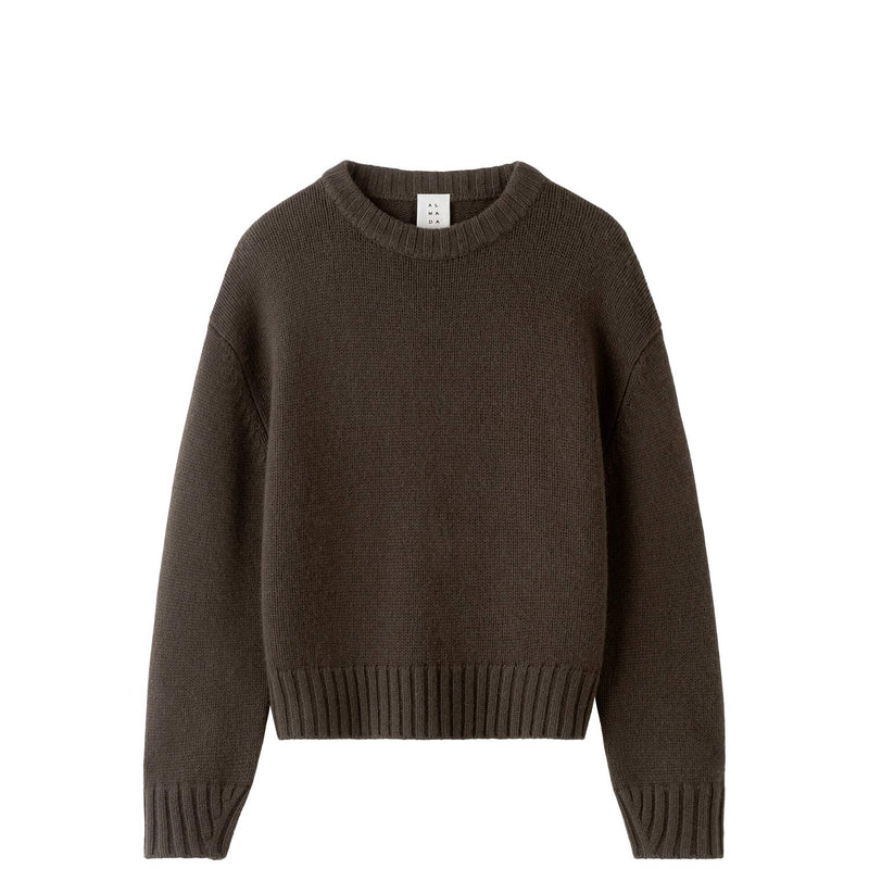 Almada Label CRU CREWNECK SWEATER, Chocolate