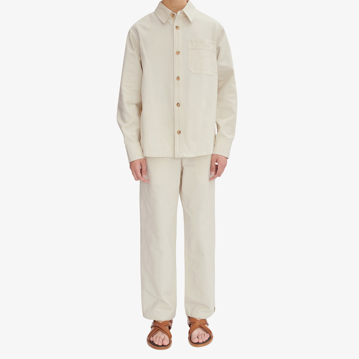 A.P.C. BASILE BRODEE OVERSHIRT, Off White