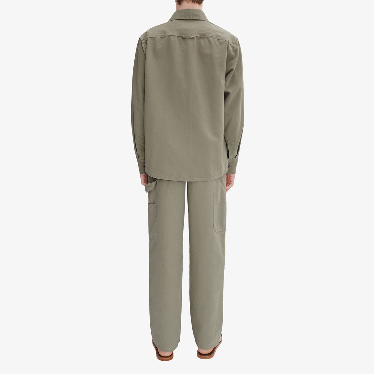 A.P.C. BASILE BRODEE OVERSHIRT, Grey Green