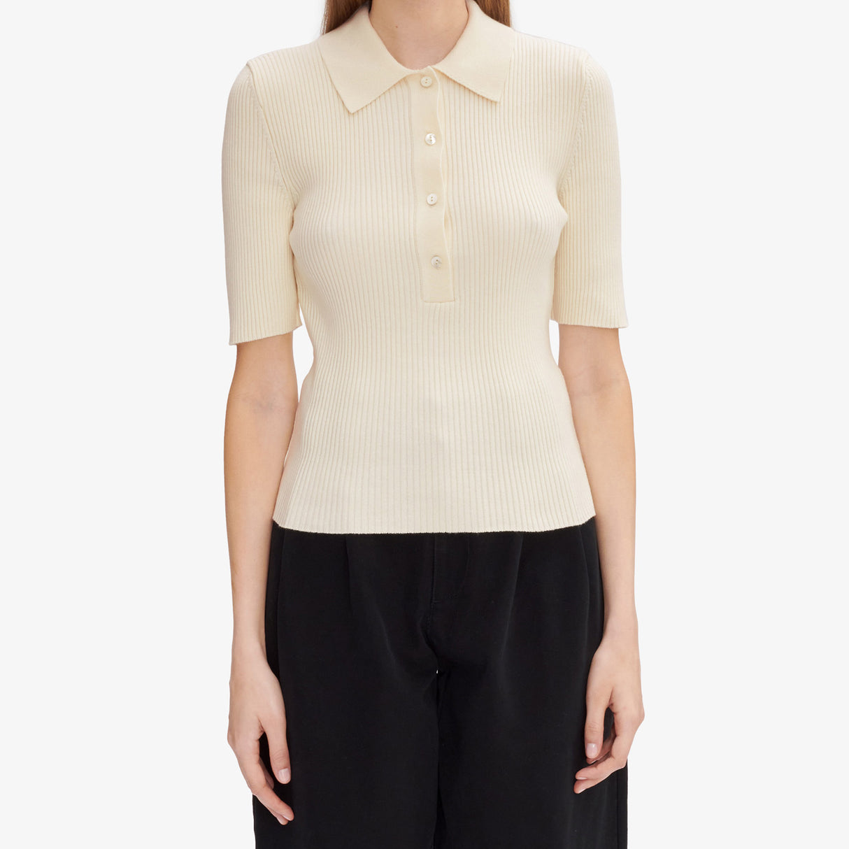 A.P.C. DANAE POLO SHIRT, Off White - Image 2